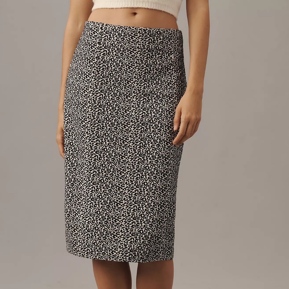 ANTHROPOLOGIE Knee-Length Pencil Skirt in Animal Print - Size XXL ($128 Retail)